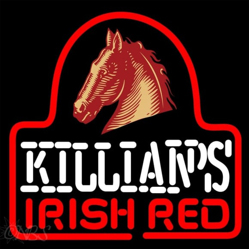 Sgeorge Killians Irish Red Horse Head Beer Sign Neonkyltti