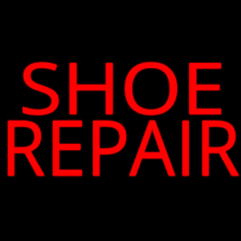 Shoe Repair Red Neonkyltti