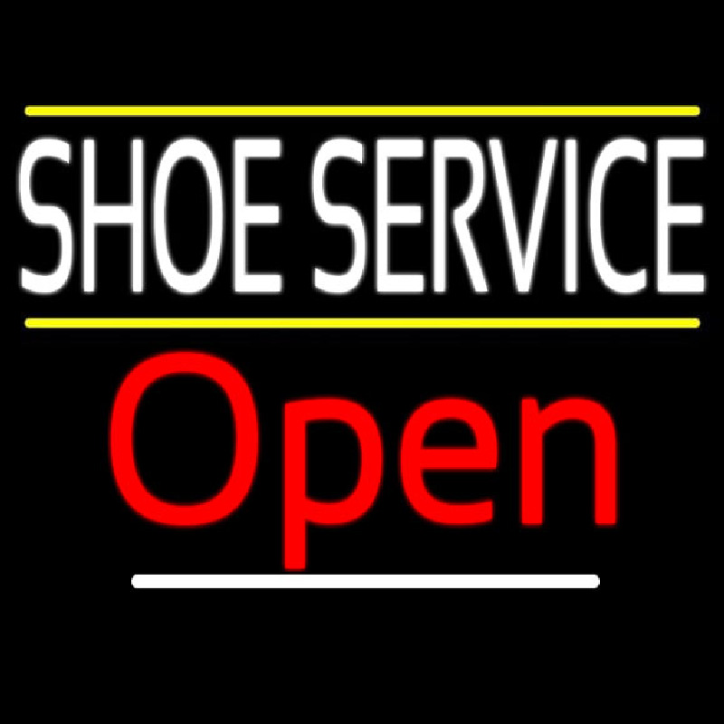 Shoe Service Open Neonkyltti
