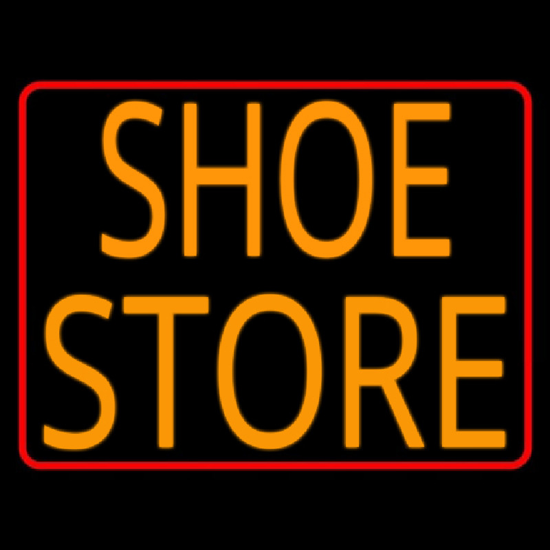 Shoe Store With Red Border Neonkyltti