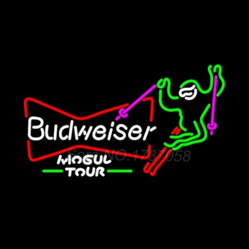 Ski Mogul Tour Budweiser Neonkyltti