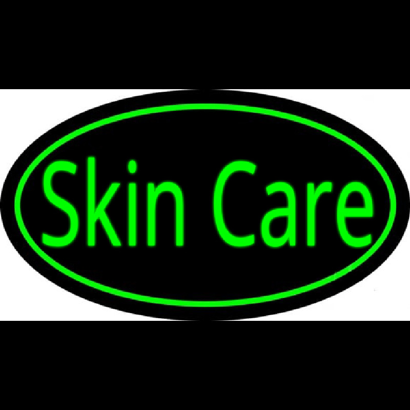 Skin Care Oval Green Neonkyltti