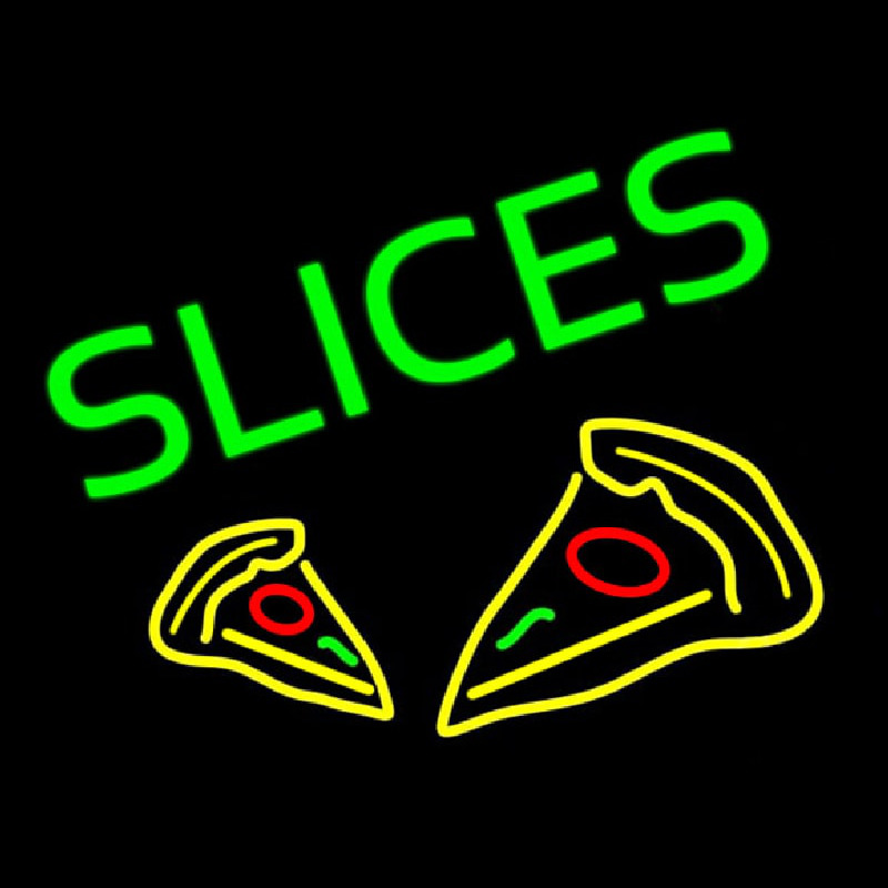 Slices With Pizza Slice Neonkyltti
