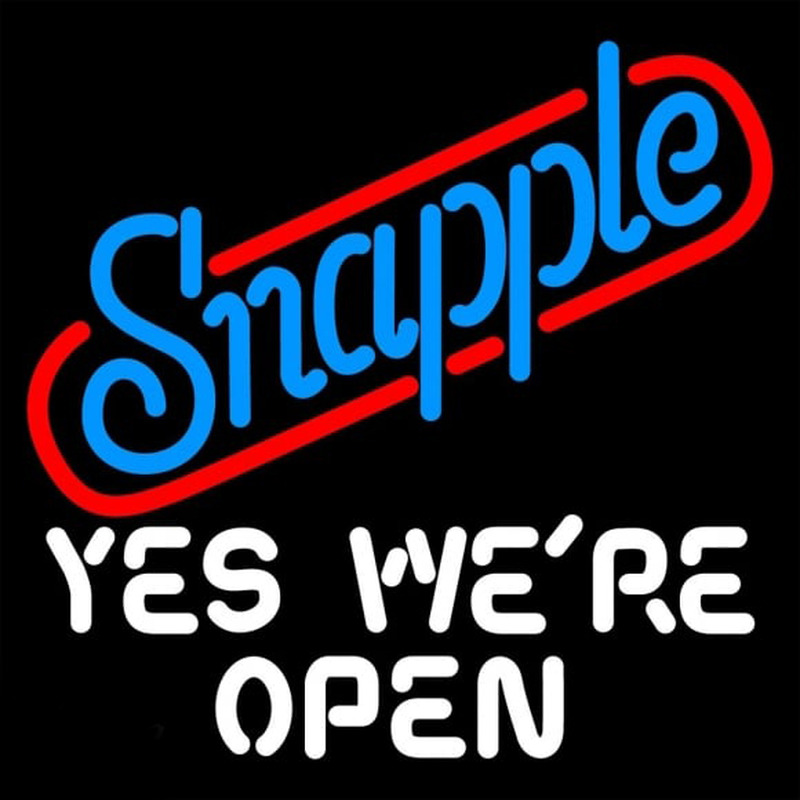 Snapple Yes We are Open Neonkyltti