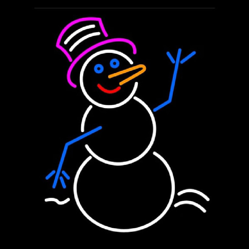 Snowman Signboard Neonkyltti