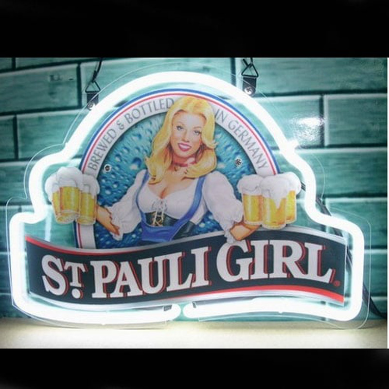 St Pauli Girl Olut Baari Avoinna Neonkyltti