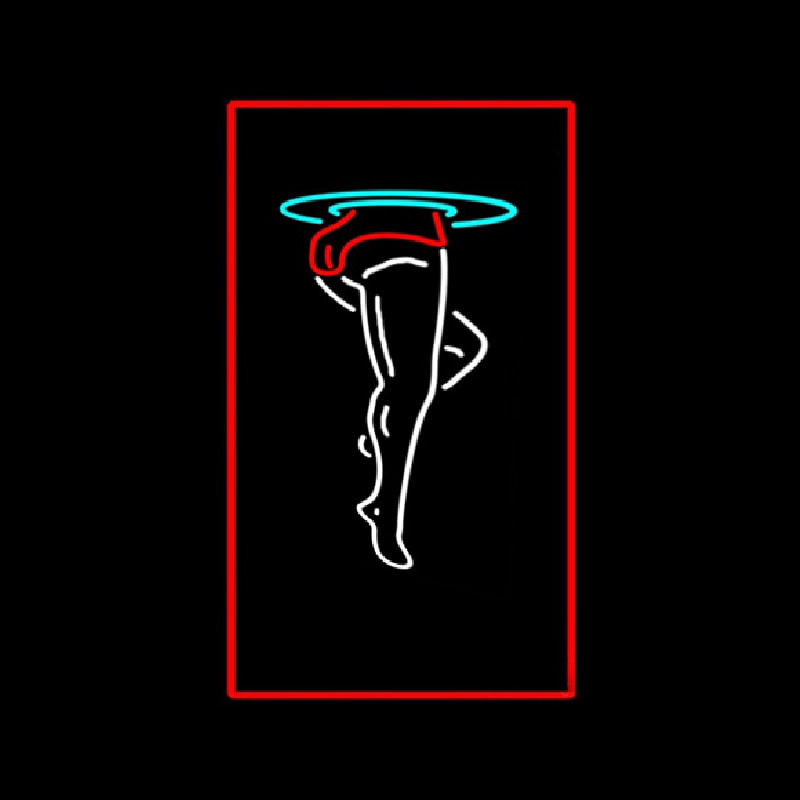 Strip Girl Leg Logo Neonkyltti