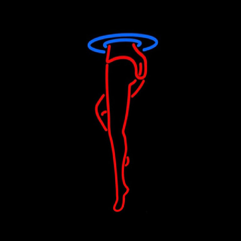 Strip Girl Leg Logo Neonkyltti