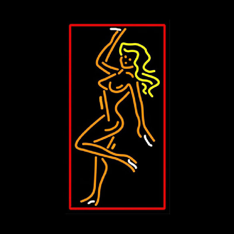 Strip Girl Pose Neonkyltti
