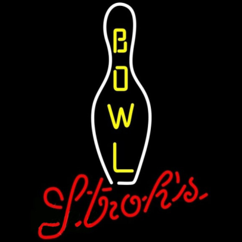 Strohs Bowling Beer Sign Neonkyltti