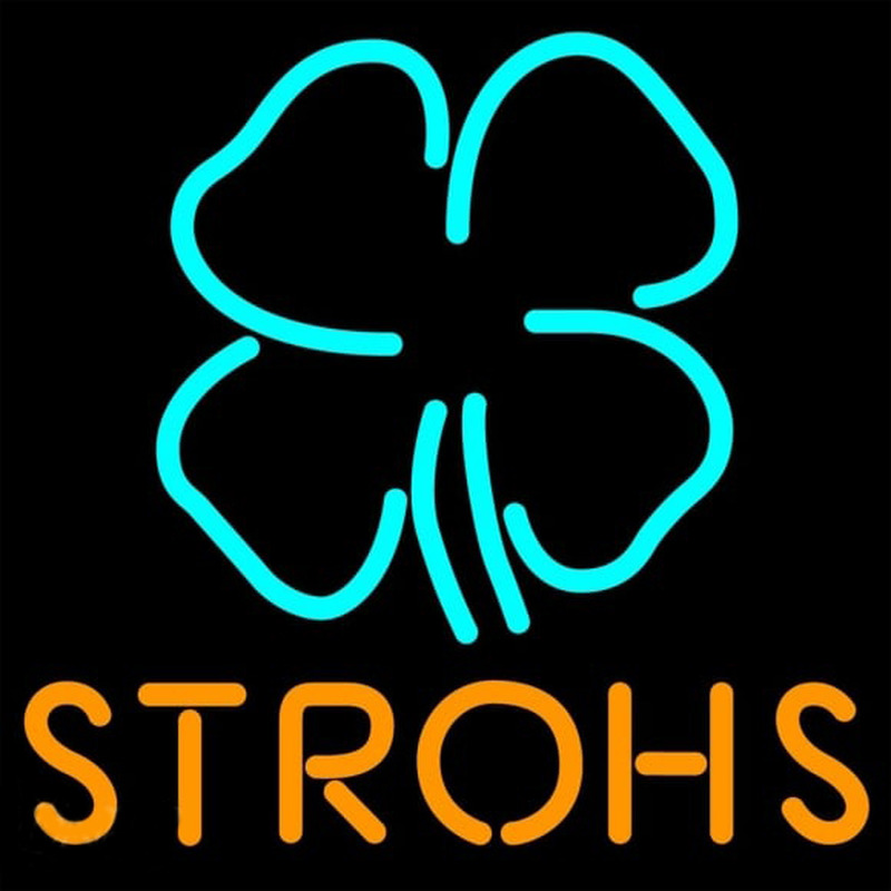 Strohs Clover Beer Sign Neonkyltti