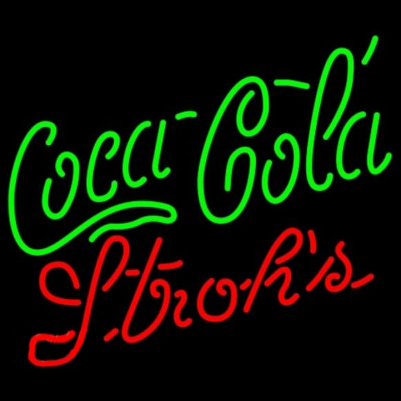 Strohs Coca Cola Green Beer Sign Neonkyltti