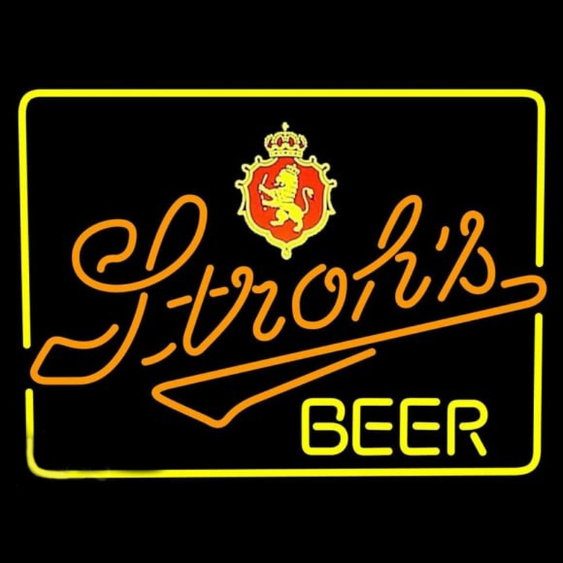 Strohs Lighted Beer Sign Neonkyltti