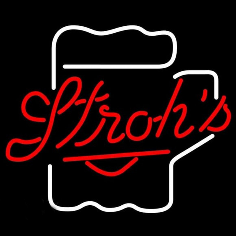 Strohs Mug Beer Sign Neonkyltti