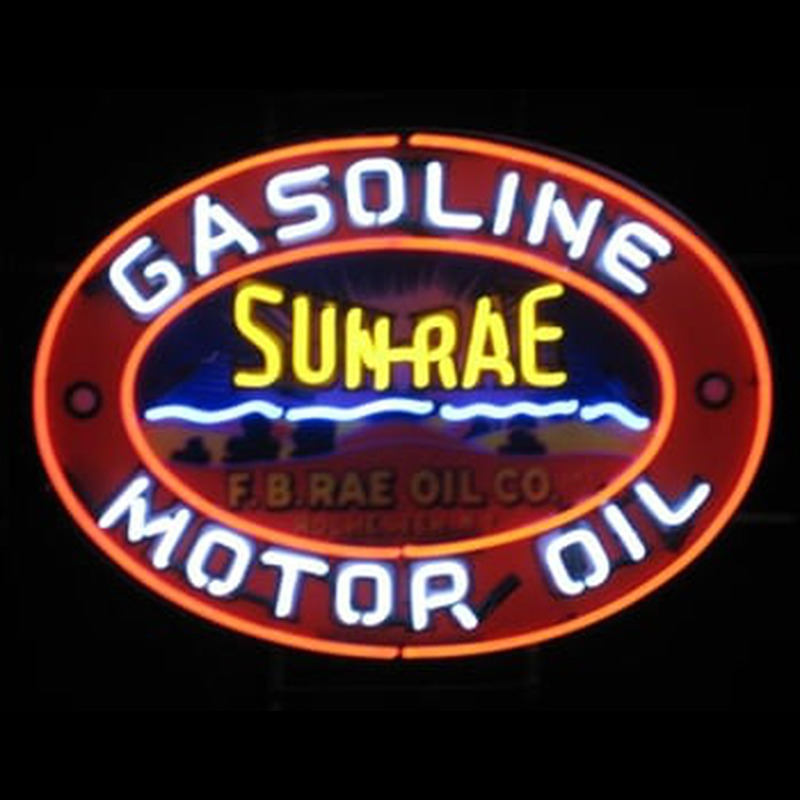 Sun-Rae Motor Oil Gasoline Neonkyltti