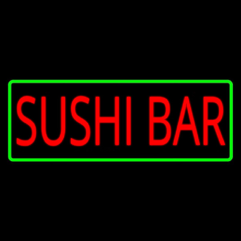Sushi Bar With Green Border Neonkyltti