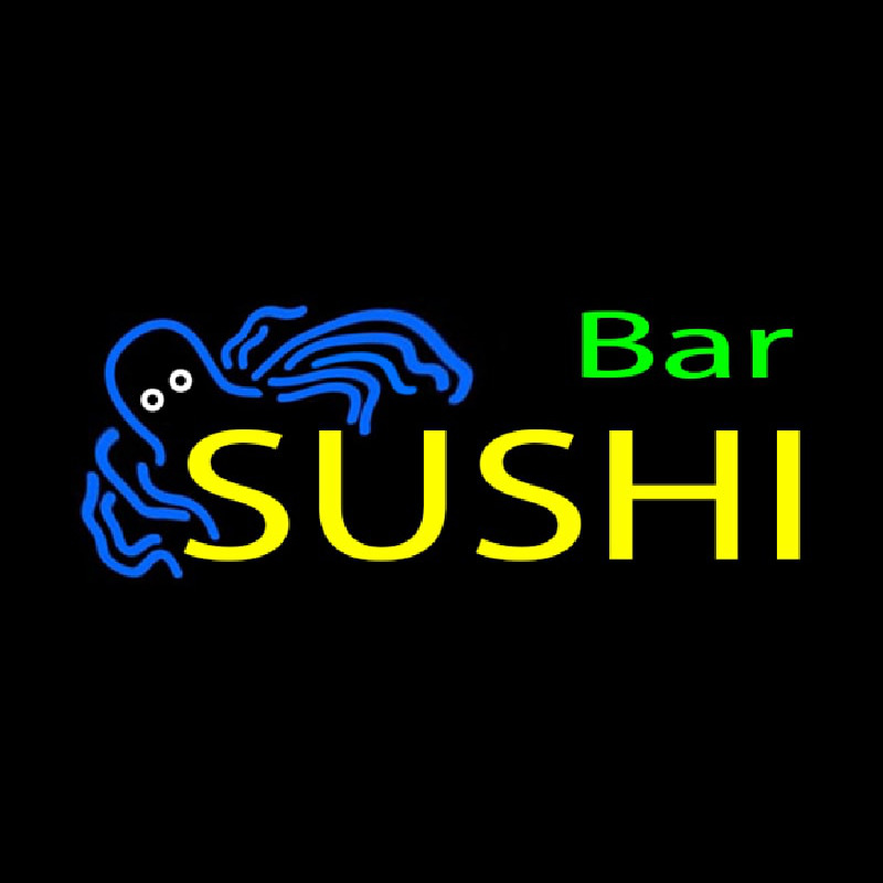 Sushi Bar With Jellyfish Neonkyltti