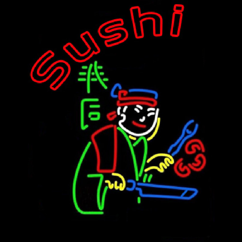 Sushi Chef Logo Neonkyltti