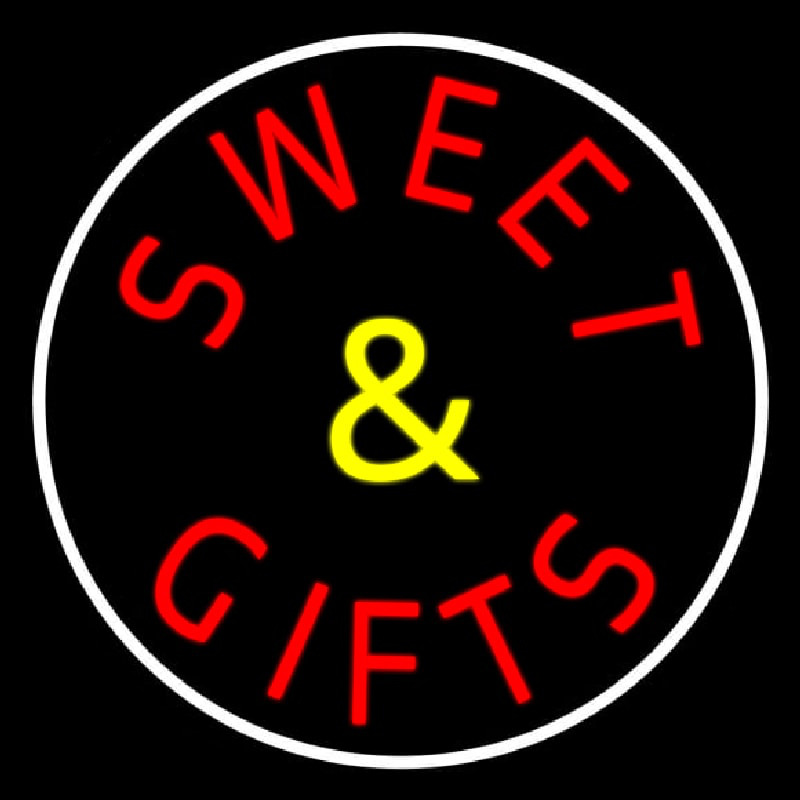 Sweets And Gifts With Border Neonkyltti