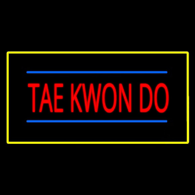 Tae Kwon Do Rectangle Yellow Neonkyltti