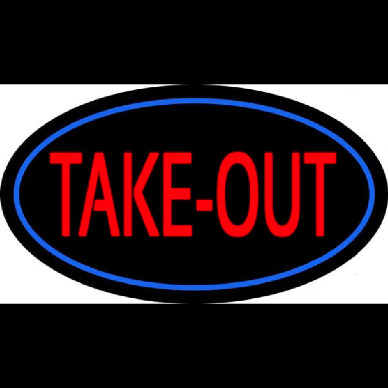 Take Out Oval Neonkyltti