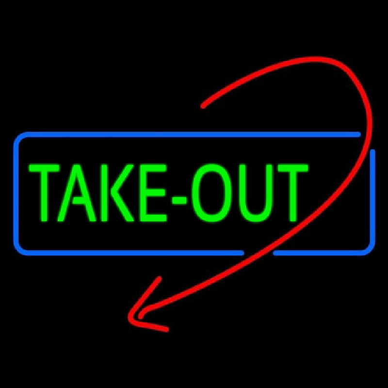 Take Out With Arrow Neonkyltti