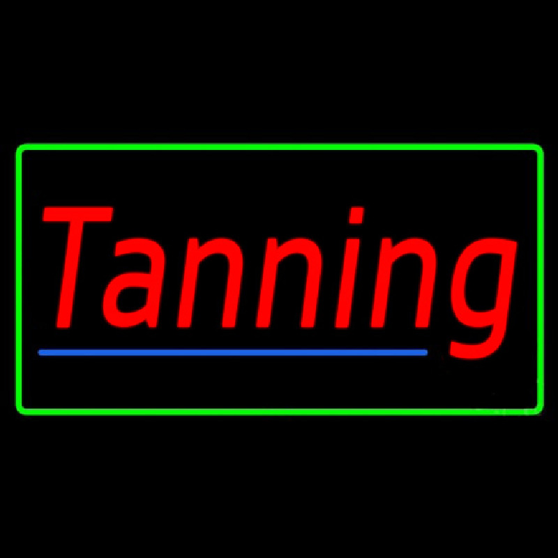 Tanning With Green Border Neonkyltti