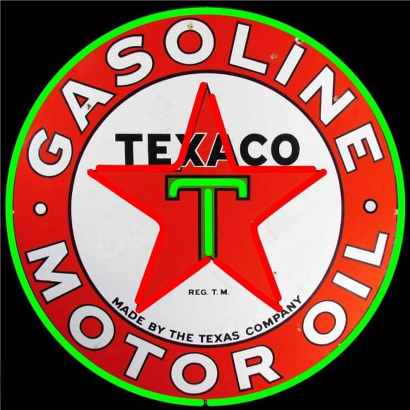 Te aco Motor Oil Gasoline Neonkyltti