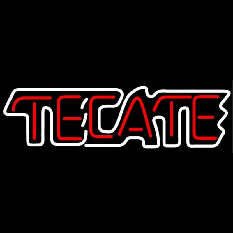 Tecate White Border Beer Sign Neonkyltti