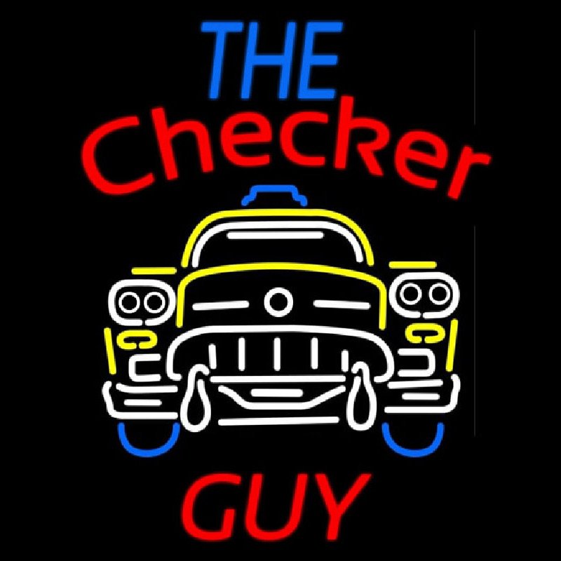 The Checker Guy Neonkyltti