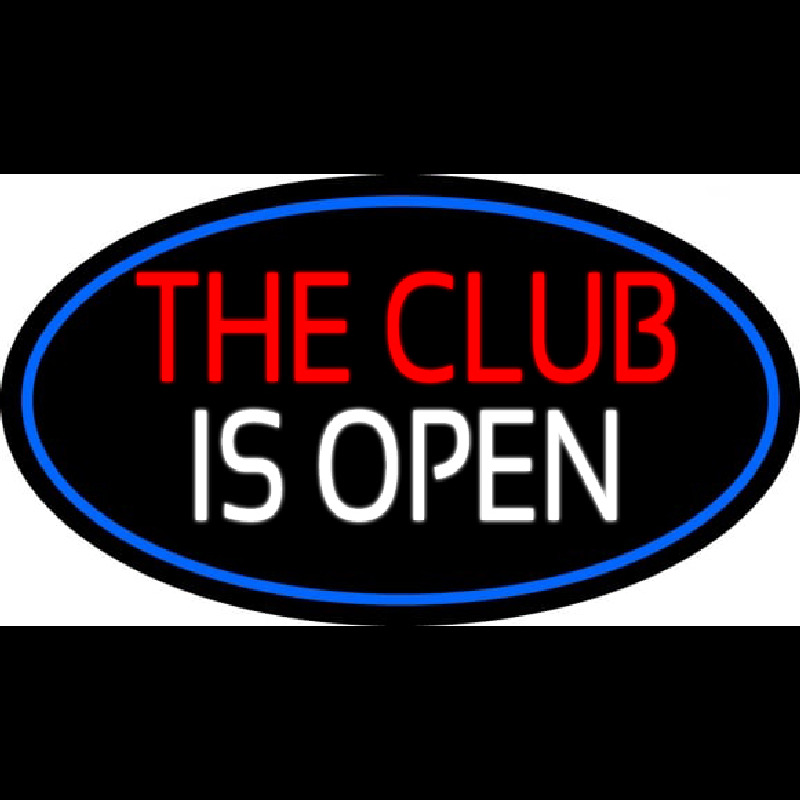 The Club Is Open Neonkyltti