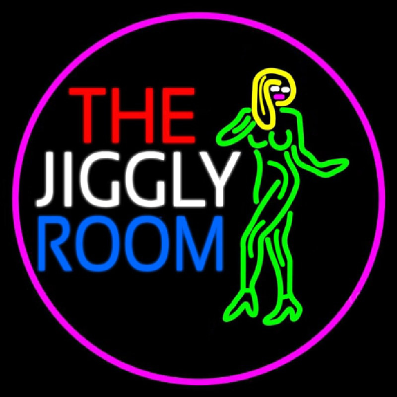 The Jiggly Room With Girl Logo Neonkyltti