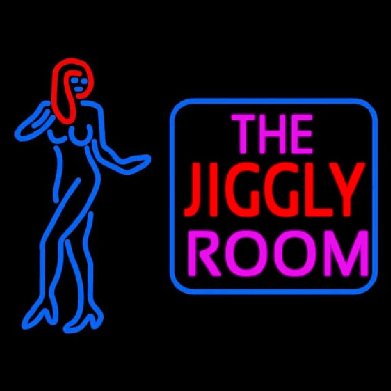 The Jiggly Room With Girl Logo Neonkyltti