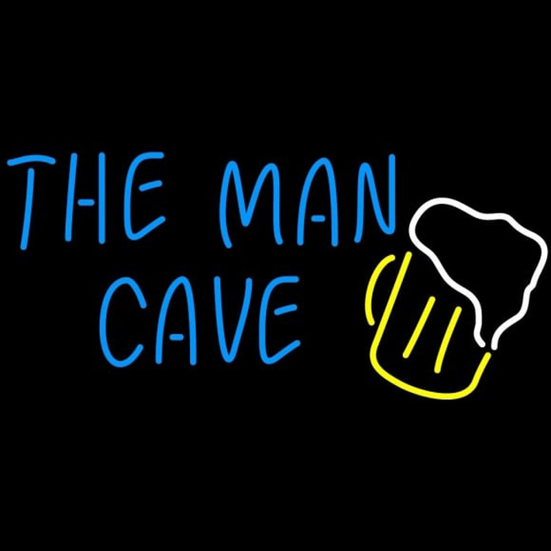 The Man Cave Glass Neonkyltti