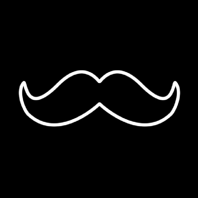 The Shave Mustache Neonkyltti