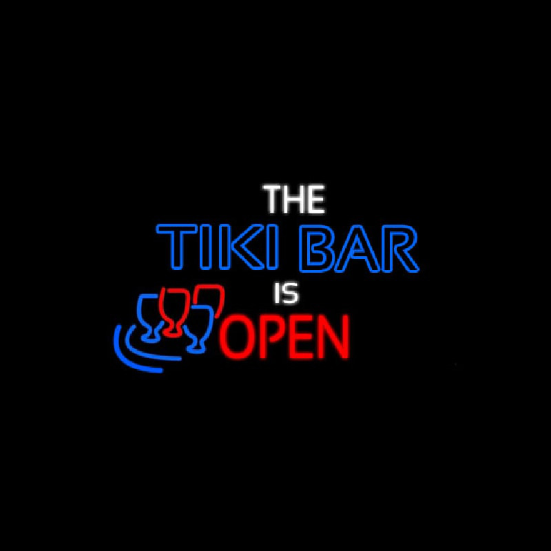 The Tiki Bar Is Open Neonkyltti