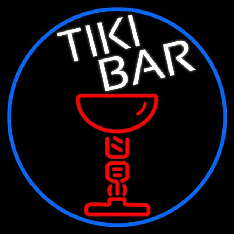Tiki Bar Martini Neonkyltti