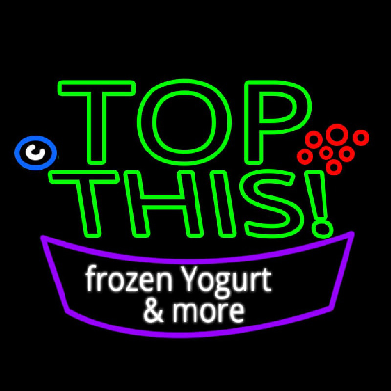 Top This Frozen Yogurt N More Neonkyltti