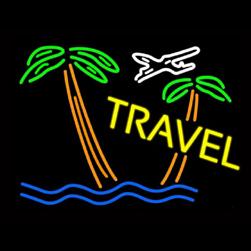 Travel Yellow Neonkyltti