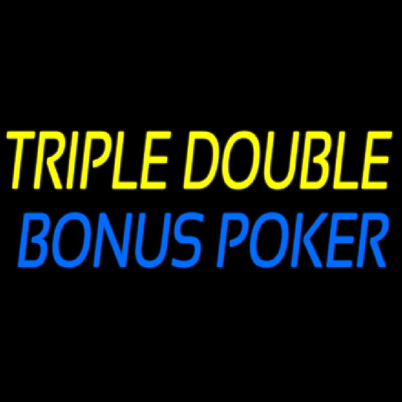 Triple Double Bonus Poker Neonkyltti