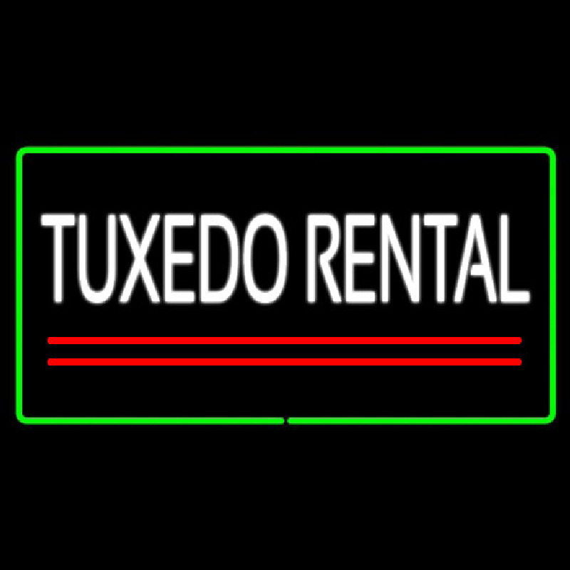 Tu edo Rental Rectangle Green Neonkyltti
