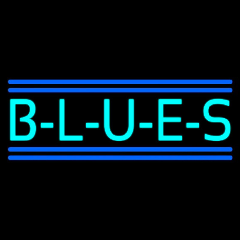 Turquoise Blues Block Neonkyltti