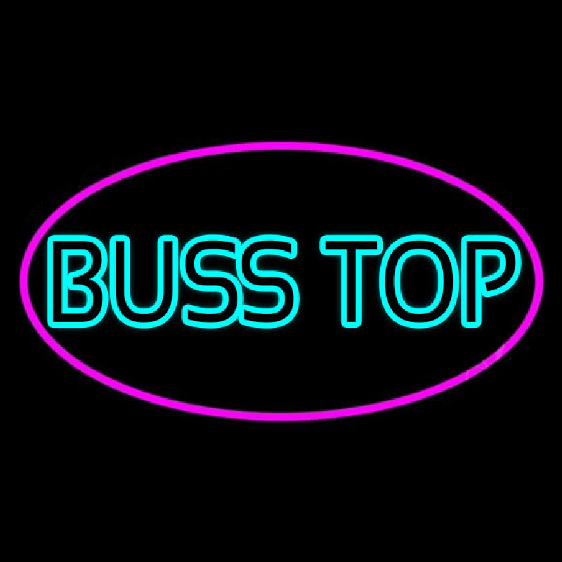 Turquoise Bus Stop Neonkyltti