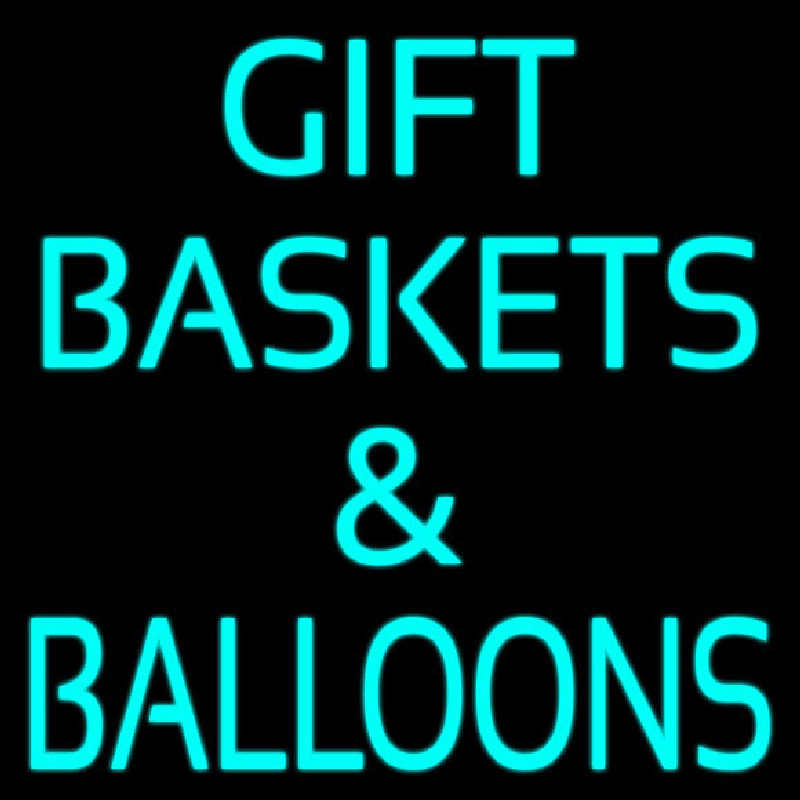 Turquoise Gift Baskets Balloons Neonkyltti