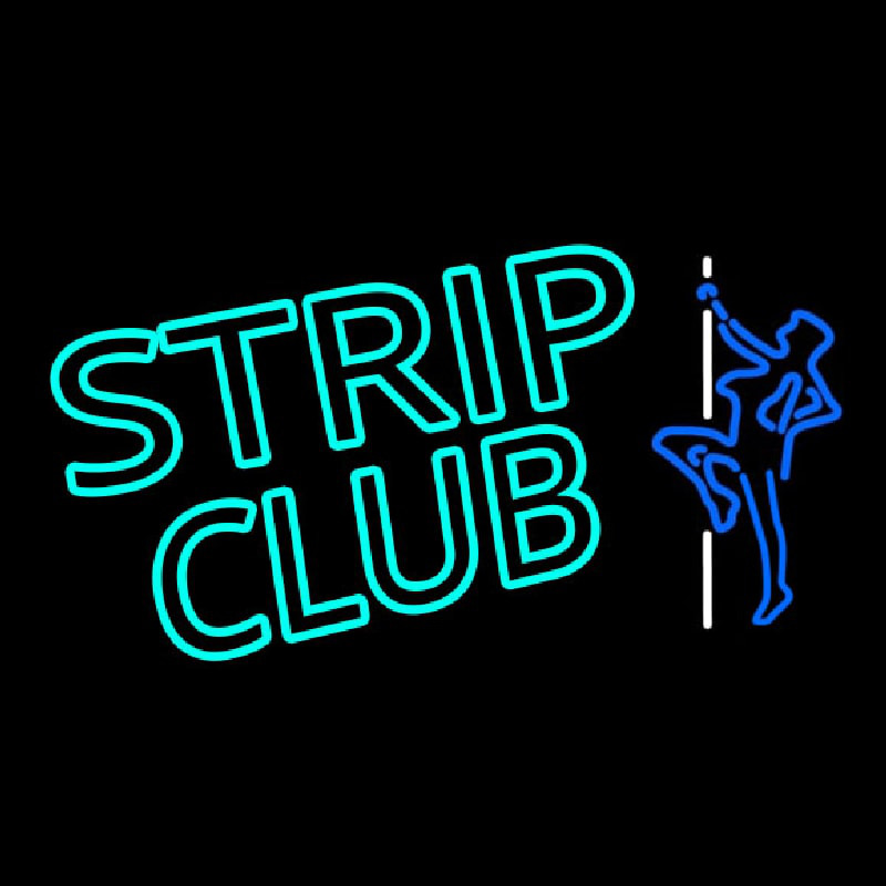 Turquoise Strip Club Neonkyltti