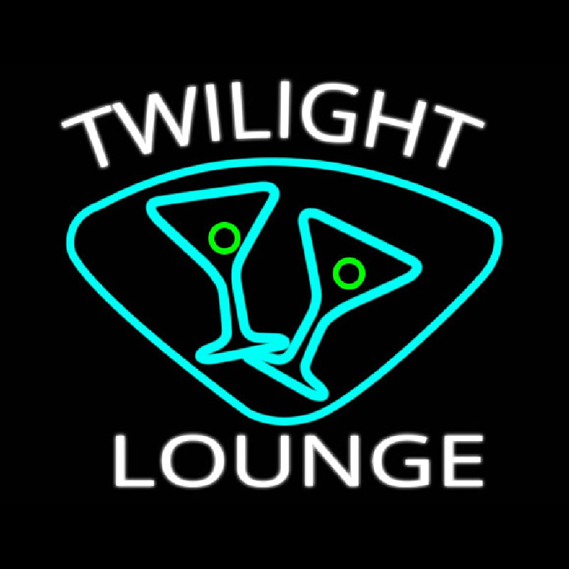 Twilight Lounge With Martini Glasses Real Neon Glass Tube Neonkyltti