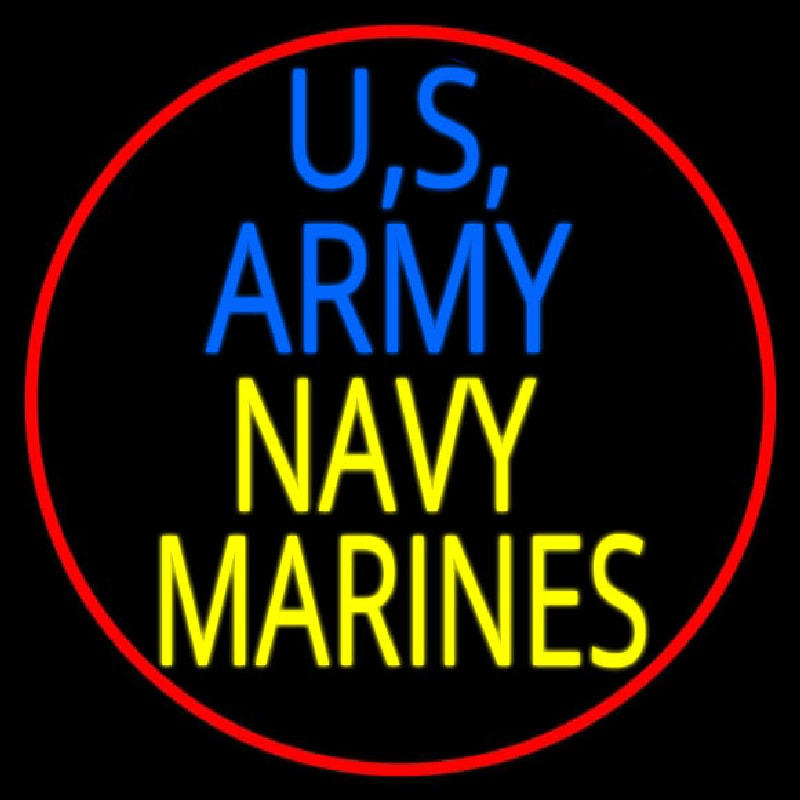 Us Army Navy Marines Neonkyltti