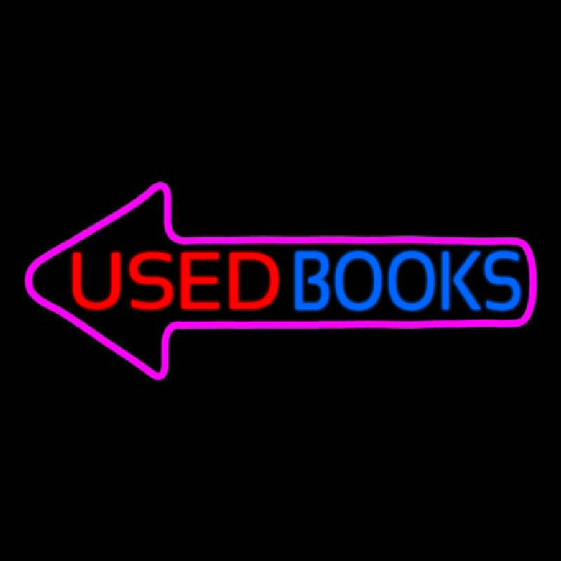 Used Books With Arrow Neonkyltti