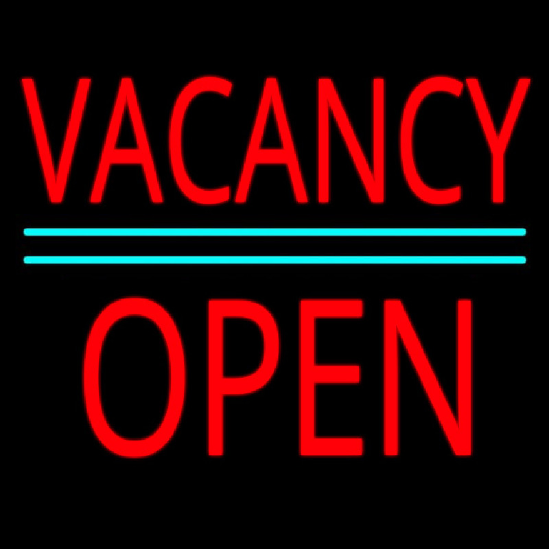 Vacancy Block Open Green Line Neonkyltti