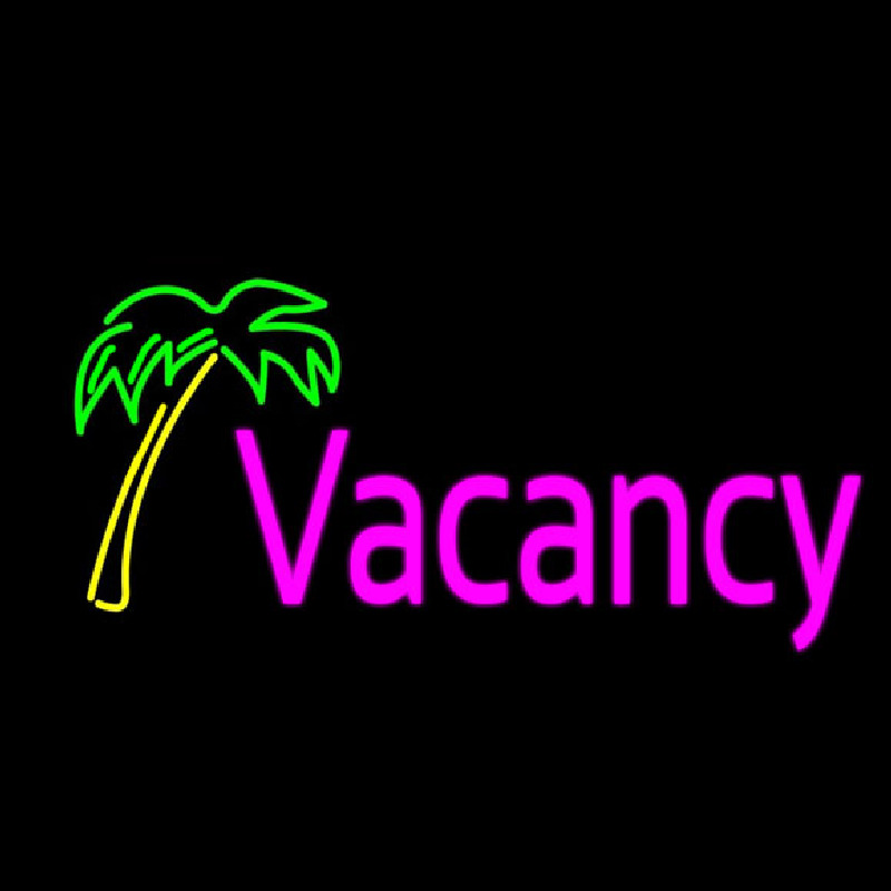 Vacancy Palm Tree Neonkyltti